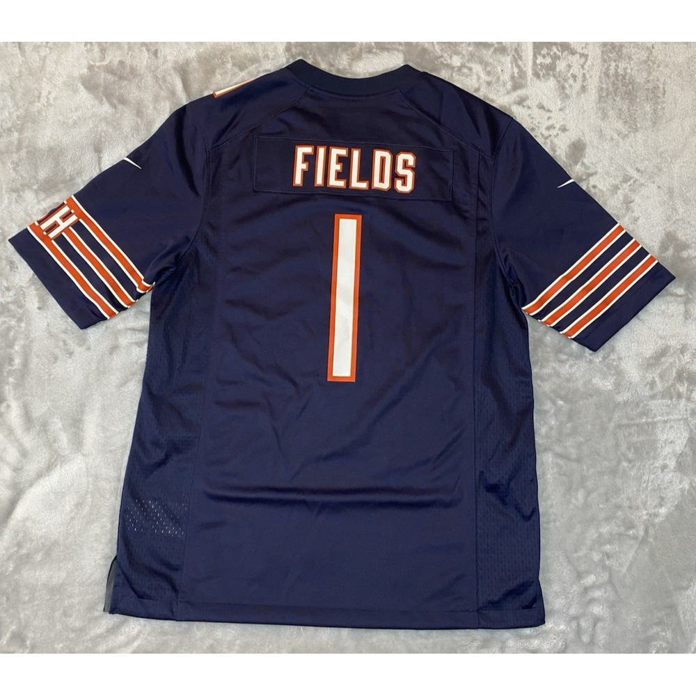 Nike NFL Chicago Bears Justin Fields #1 On Field Football Jersey Men Medium Navy
